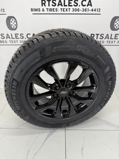245/60/18 Studded Michelin Winter Tires on 18" Rims 5x108