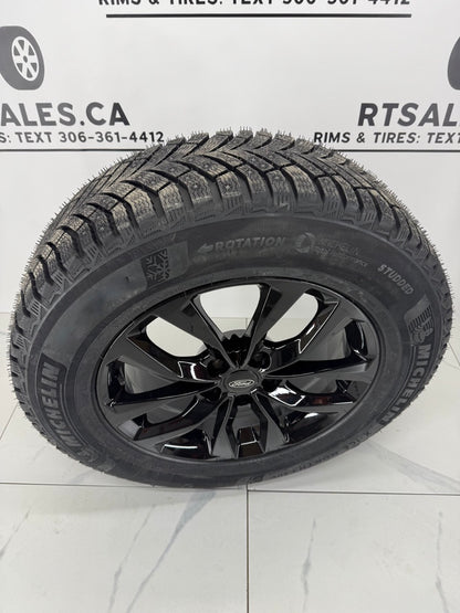 245/60/18 Studded Michelin Winter Tires on 18" Rims 5x108