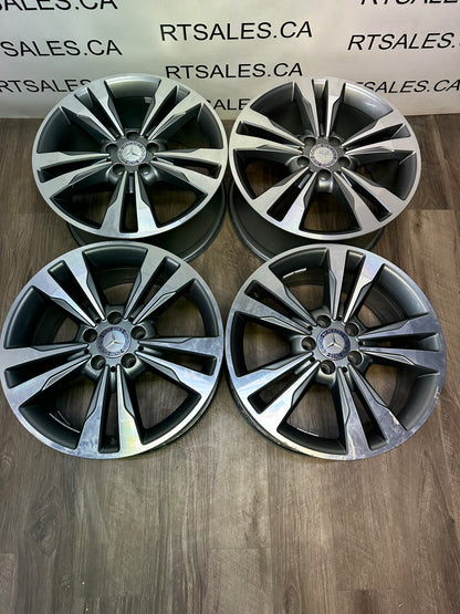 18x8 18x8.5 Mercedes Factory OEM Rims Staggered 5x112 (Takeoffs)