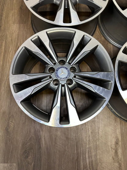 18x8 18x8.5 Mercedes Factory OEM Rims Staggered 5x112 (Takeoffs)