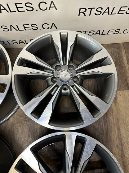 18x8 18x8.5 Mercedes Factory OEM Rims Staggered 5x112 (Takeoffs)