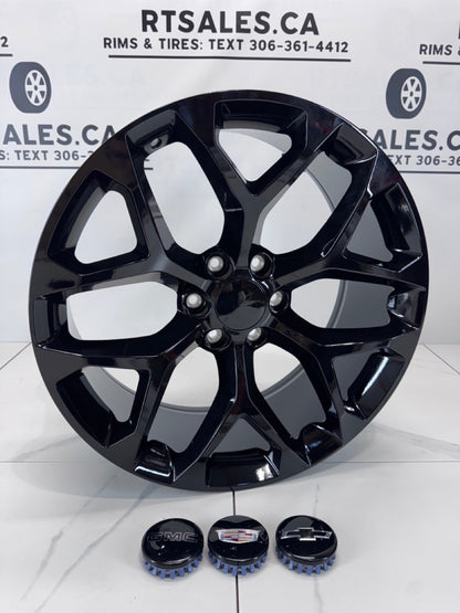 22x9 Replica Rims 6x139.7 Snowflake