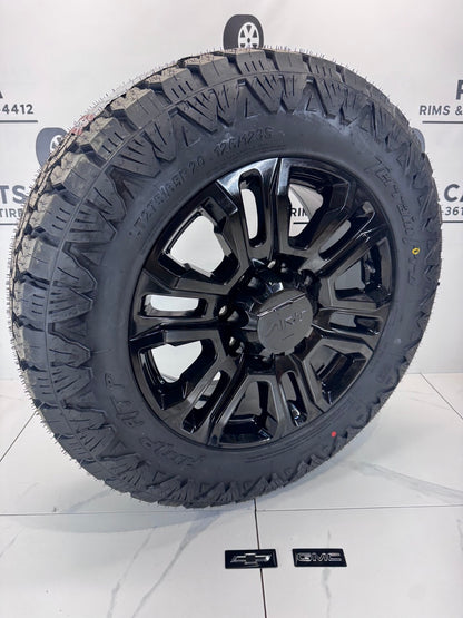 Amp Pro A/T Tires 20 inch GM Replica Rims 8x180 - MULTIPLE SIZES