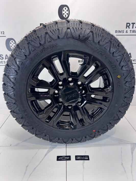 Amp Pro A/T Tires on 20 inch GM Replica Rims 8x180