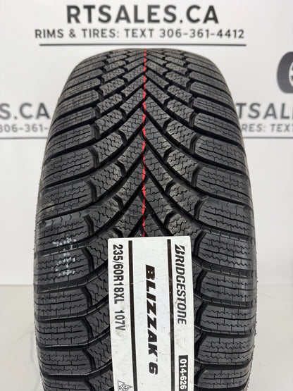 235/60/18 Bridgestone BLIZZAK 6 Winter Tires