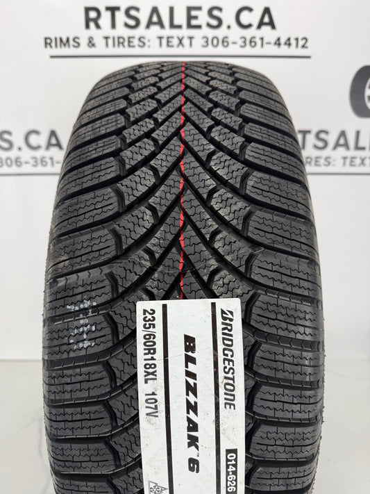 235/60/18 Bridgestone BLIZZAK 6 Winter Tires