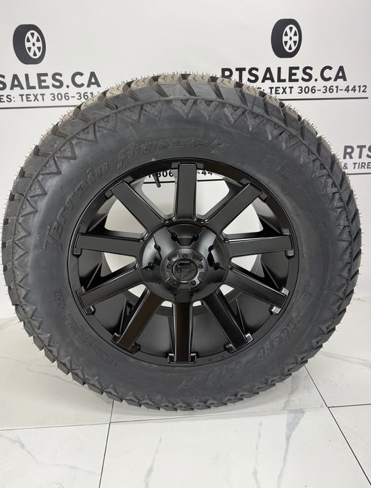 AMP Attack Tires on 20" Fuel Contra Rims 8x165.1