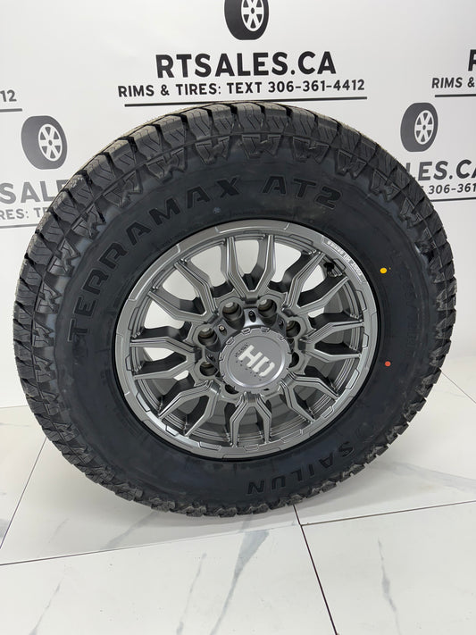 Sailun AT2 Tires on 17" Fast Grit Rims 8x165