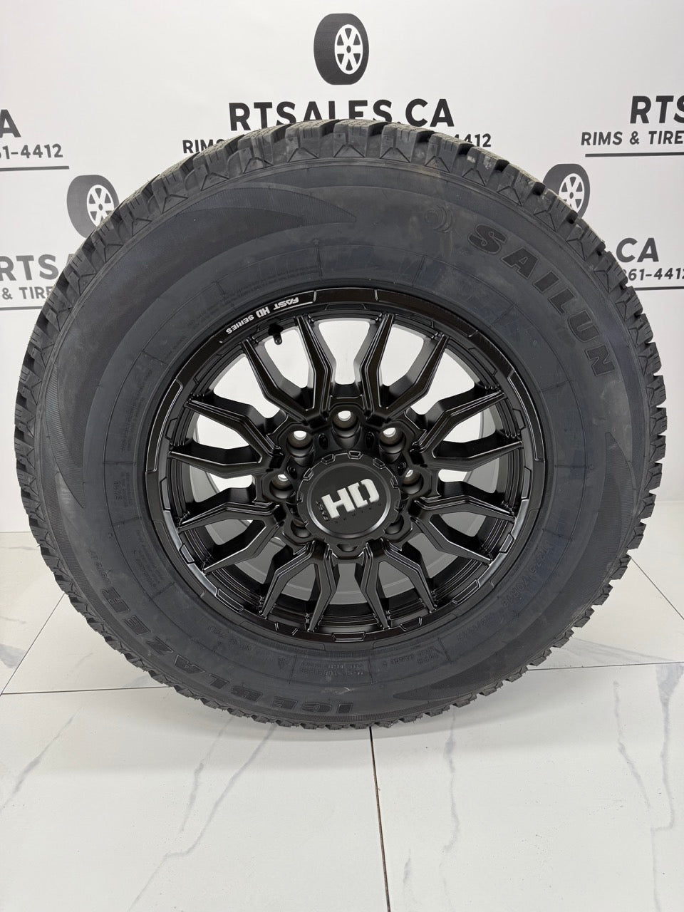 275/70/18 Sailun Winter Tires on 18" Grit Rims 8x170