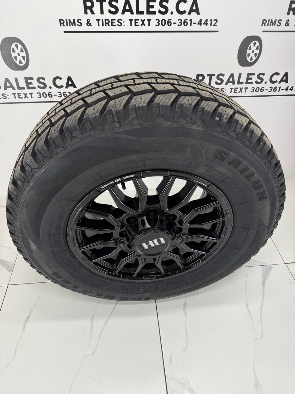 275/70/18 Sailun Winter Tires on 18" Grit Rims 8x170