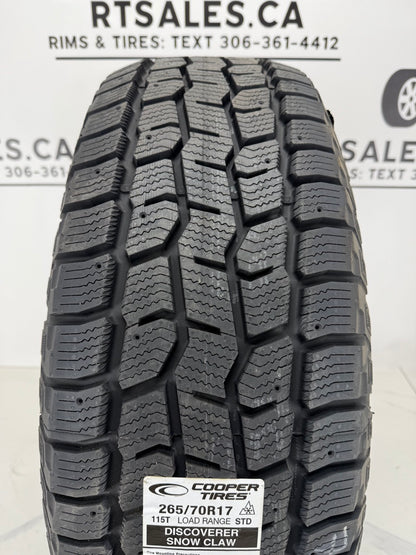 265/70/17 Cooper DISCOVERER SNOW CLAW Studdable Winter Tires