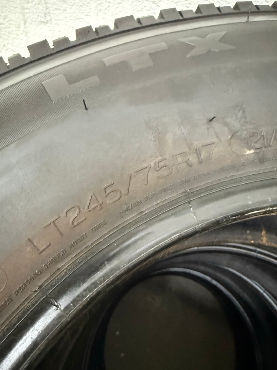 LT 245/75/17 Michelin AT2 E All Season Tires (Near new)