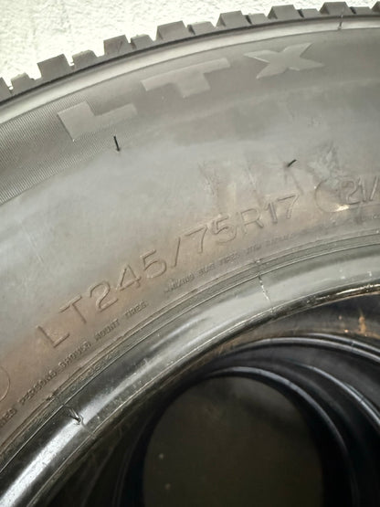 LT 245/75/17 Michelin AT2 E All Season Tires (Near new)