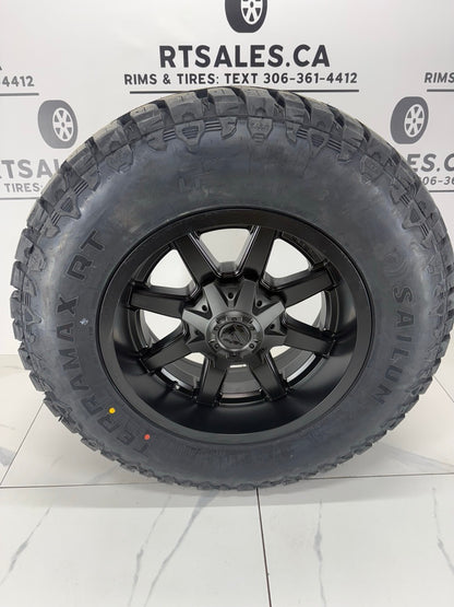 Sailun RT All Weather Tires on 18" Fuel Maverick Rims 8x165