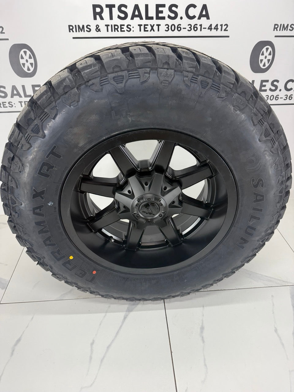 Sailun RT All Weather Tires on 18" Fuel Maverick Rims 8x165