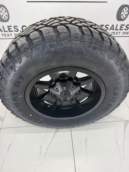 Sailun RT All Weather Tires on 18" Fuel Maverick Rims 8x165