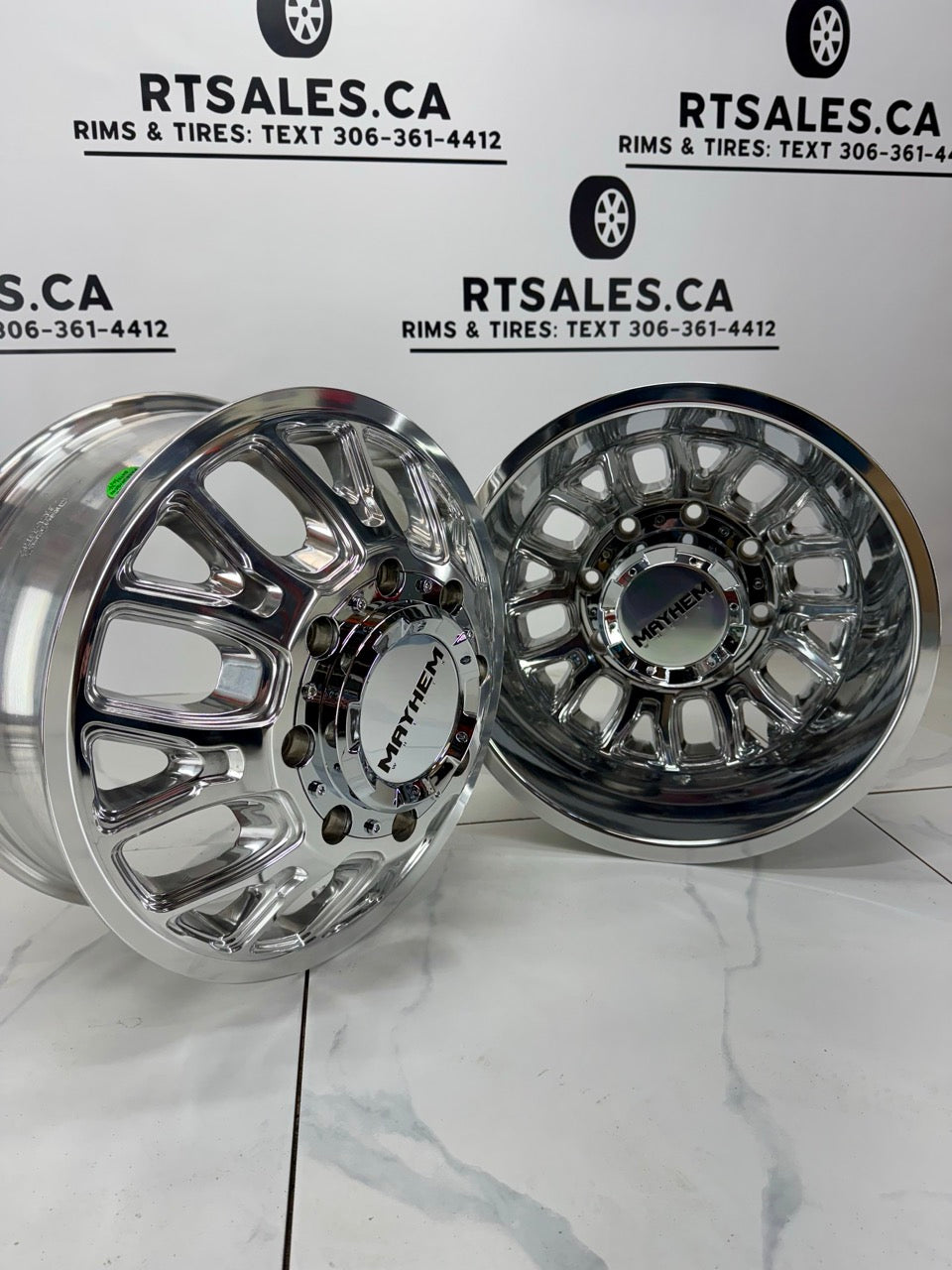 17x6.5 Mayhem Cogent Dually Rims 8x165.1