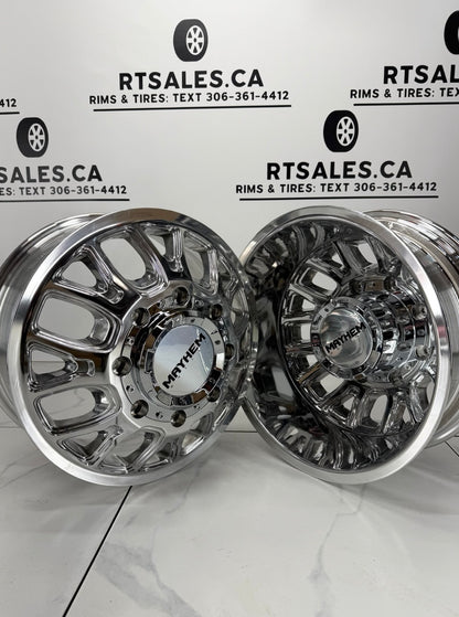 17x6.5 Mayhem Cogent Dually Rims 8x165.1