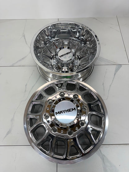 17x6.5 Mayhem Cogent Dually Rims 8x165.1