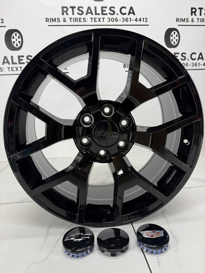 20x9 Replica R162 Gloss Black Rims 6x139.7