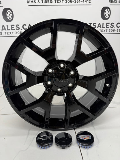 20x9 Replica R162 Gloss Black Rims 6x139.7