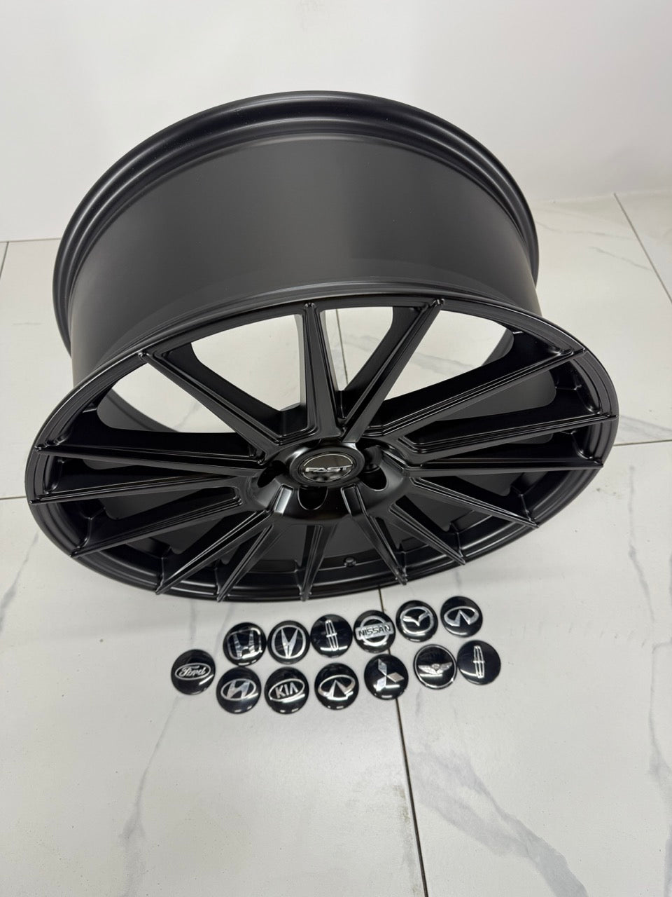 20x8.5 Fast Tempest Rims 5x114.3 Satin Black