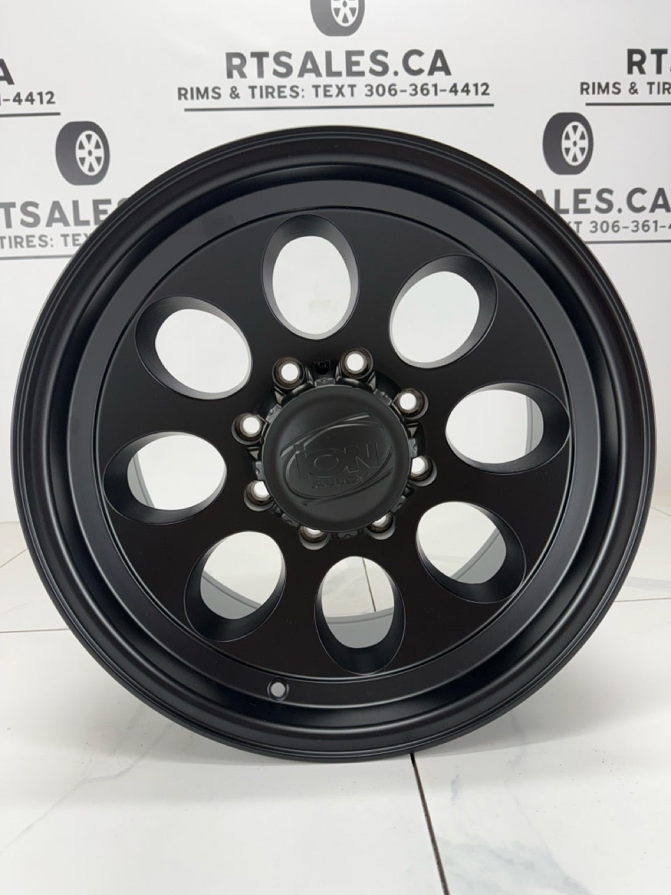 171 Ion Matte Black Alloy Rims 8x165