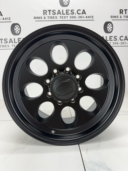 171 Ion Matte Black Alloy Rims 8x165