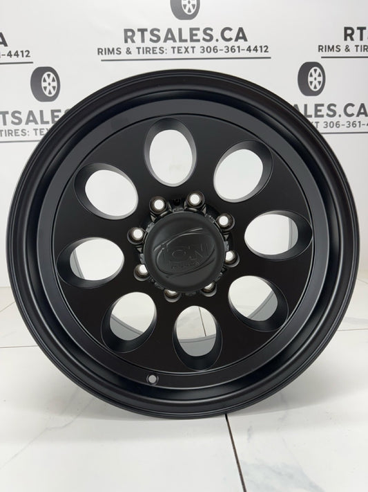 171 Ion Matte Black Alloy Rims 8x165