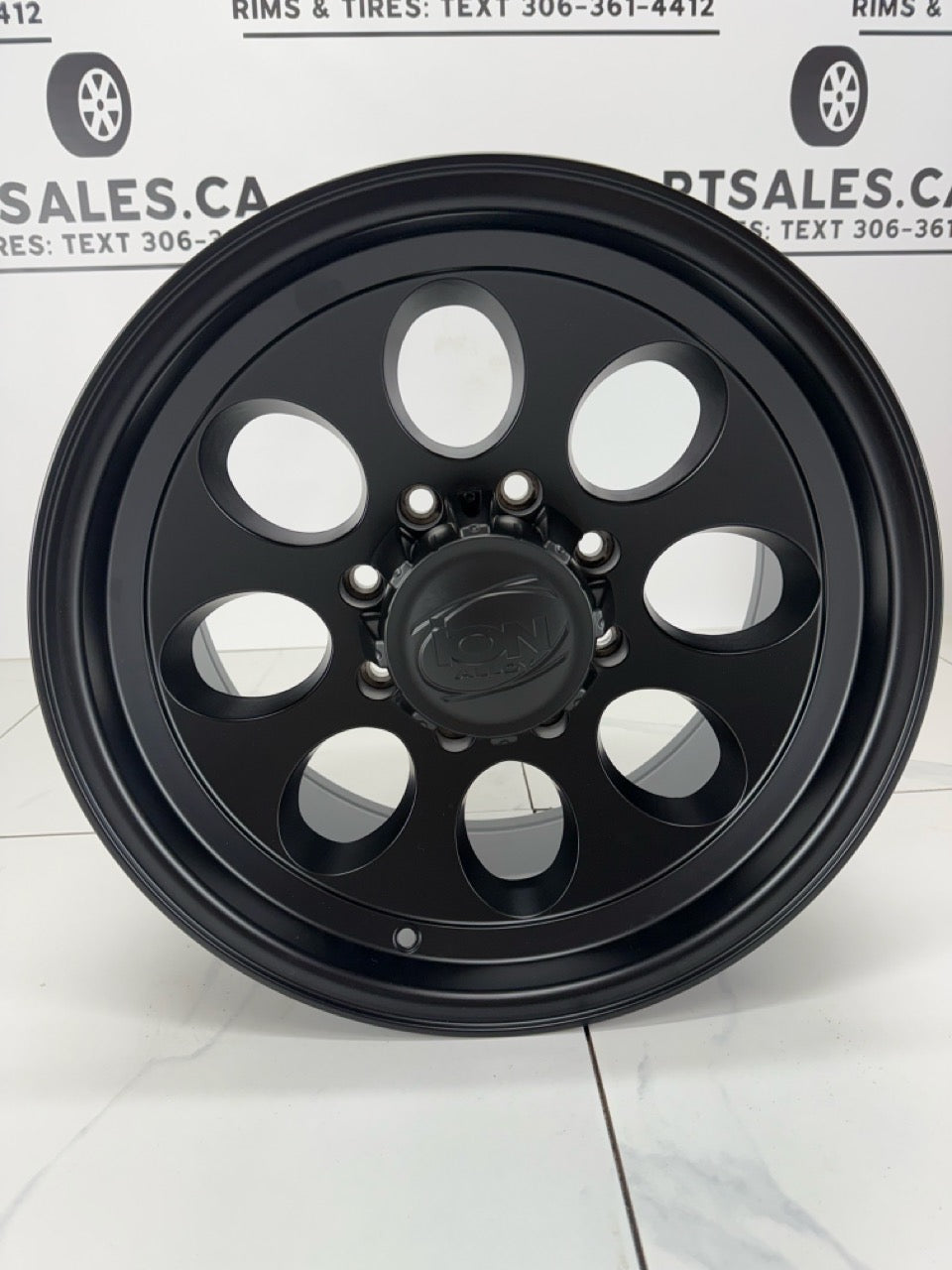 171 Ion Matte Black Alloy Rims 8x165