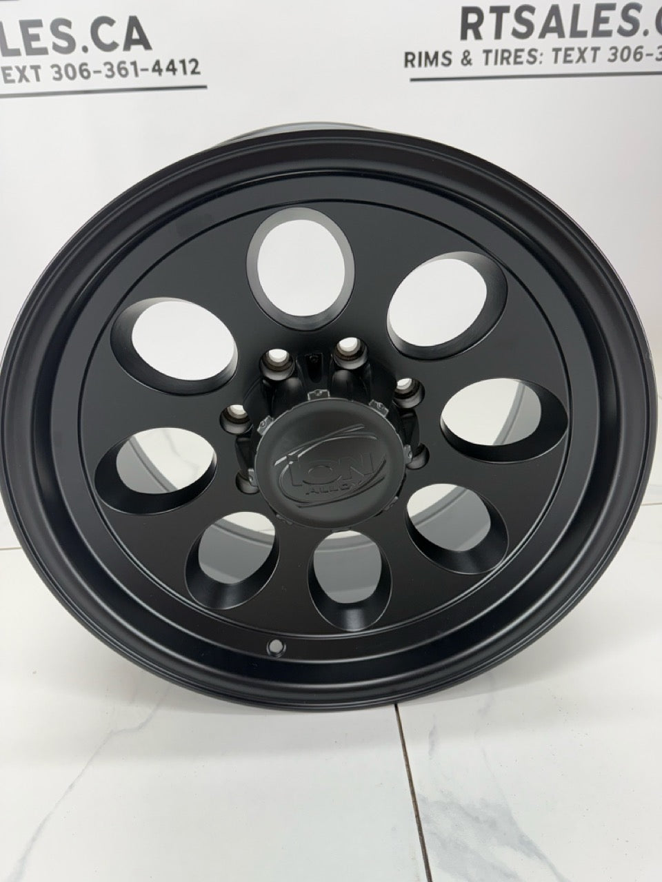 171 Ion Matte Black Alloy Rims 8x165