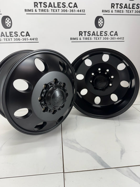 17" Ion 167 Matte Black Dually Wheels
