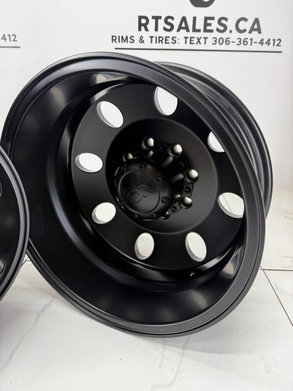 17" Ion 167 Matte Black Dually Rims