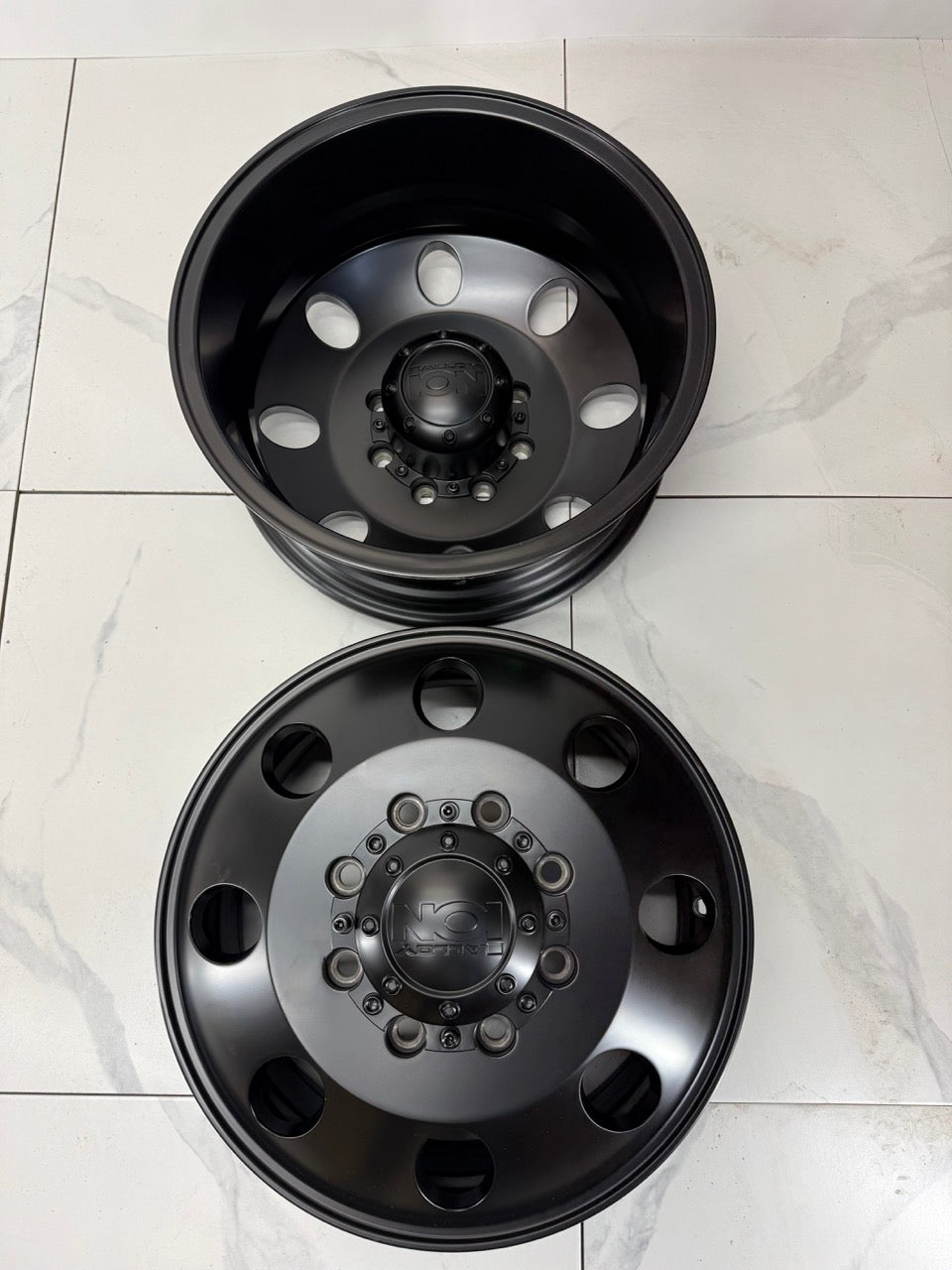 17" Ion 167 Matte Black Dually Rims