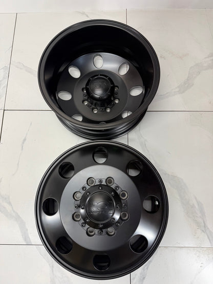 17" Ion 167 Matte Black Dually Rims