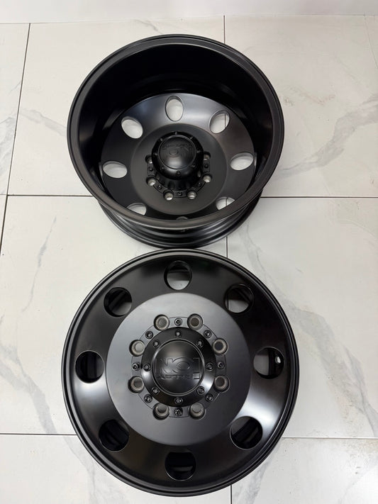 17" Ion 167 Matte Black Dually Wheels