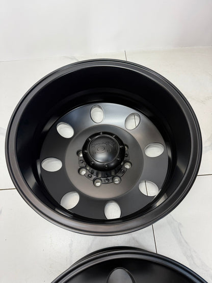 17" Ion 167 Matte Black Dually Rims