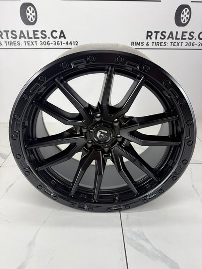 22x10 Fuel Rebel Matte Black Rims 6x139.7