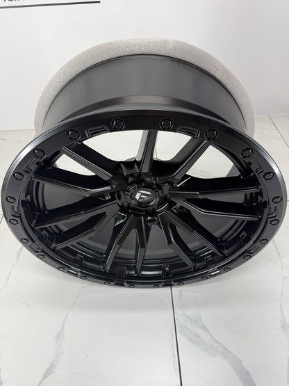22x10 Fuel Rebel Matte Black Rims 6x139.7