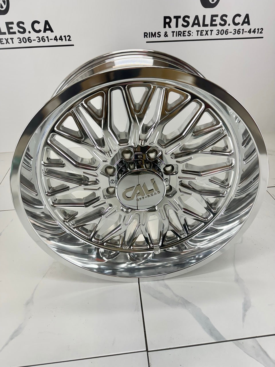 22x10 CALI CRUSHER 9118 POLISHED Rims 8x180