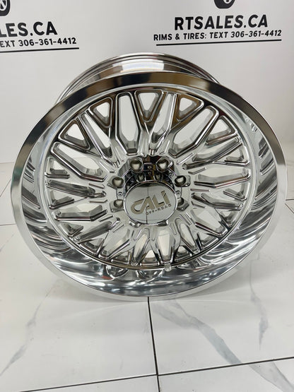 22x10 CALI CRUSHER 9118 POLISHED Rims 8x165