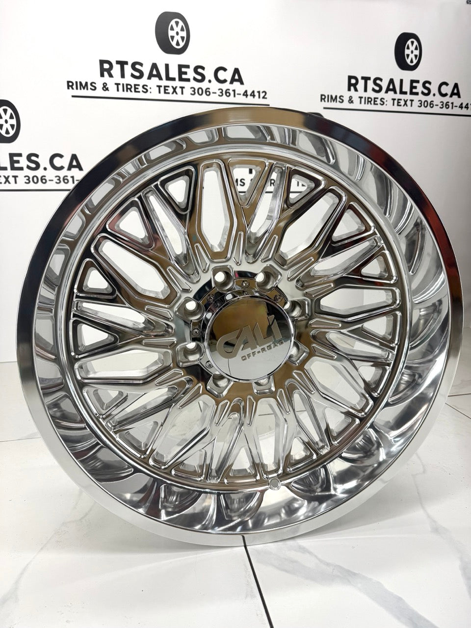 22x10 Cali Crusher POLISHED Rims 6x139.7