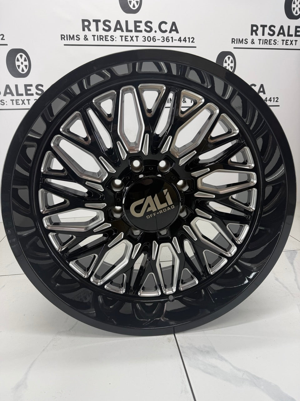 Fins Rims 22x10 Cali Crusher Black Milled Rims 6x139.7 – Part 9118-22183BM