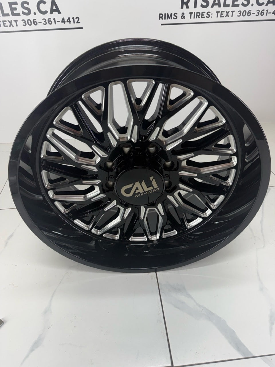 22x10 Cali Crusher 9118 Black Milled Rims 8x180 - R&T Sales
