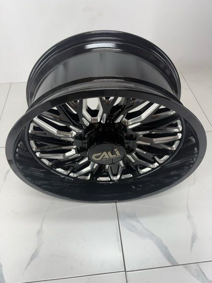 22x10 Cali Crusher 9118 Black Milled Rims 8x180 - R&T Sales