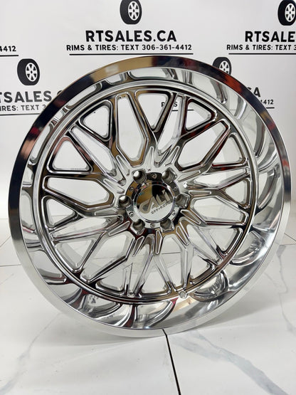 22x10 Cali Crusher Polished Rims 6x139.7