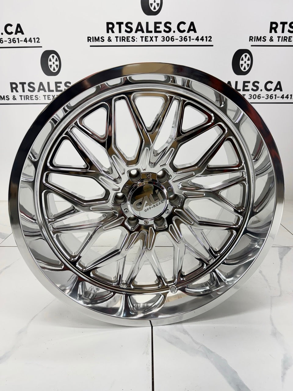 22x10 Cali Crusher Polished Rims 6x139.7