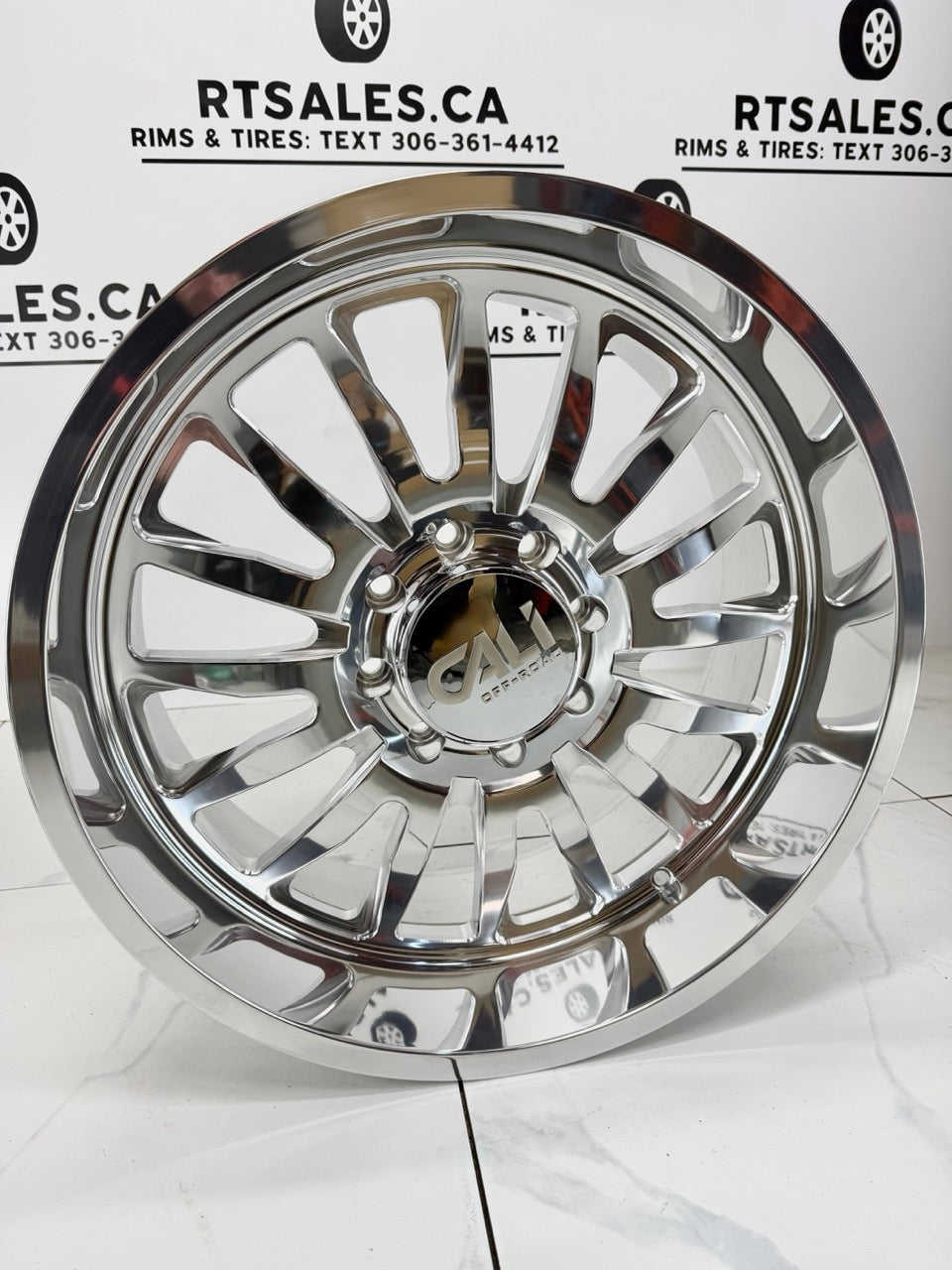 22x10 Cali Summit 9110 Polished Rims 8x165