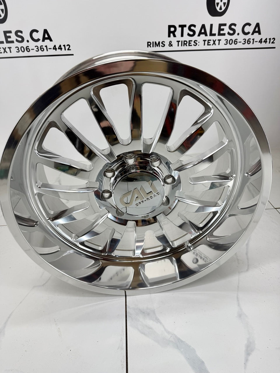 22x10 Cali Summit 9110 Polished Rims 8x165