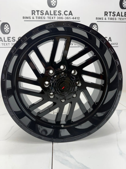 20x10 XR107 Rims 8x165 Gloss Black